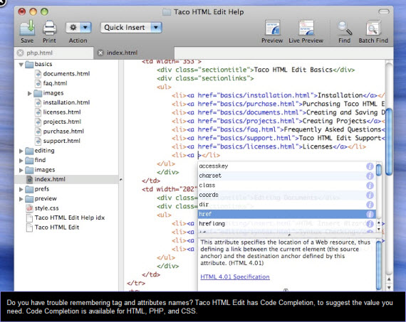 html css free editor for mac